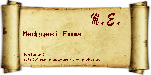 Medgyesi Emma névjegykártya