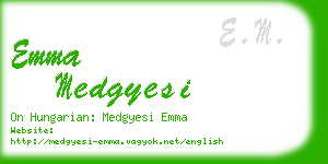 emma medgyesi business card